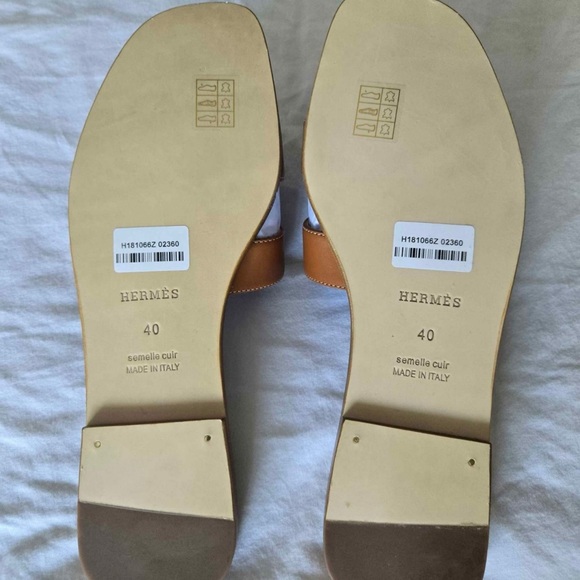 NEW Hermes Gold Oran Sandals - Picture 3 of 4